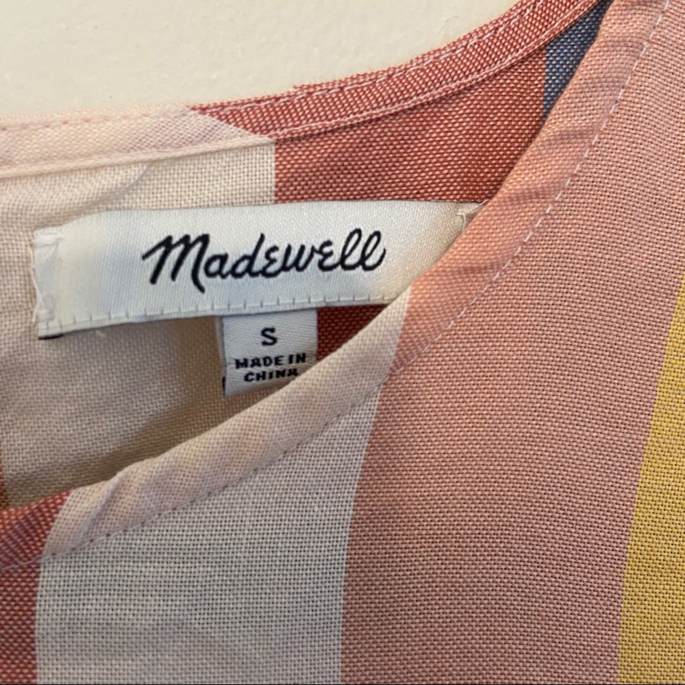 Madewell striped short sleeve blouse - Picture 4 of 4